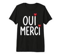 Oui Merci Lindo Francés Cita Francia Amante Francófilo Camiseta Premium
