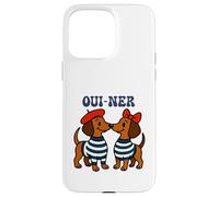 Oui Ner Perro Dachshunds En Boina Bow Dachshund Wiener Ween Carcasa para iPhone 15 Pro Max