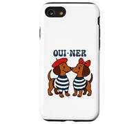 Oui Ner Perro Dachshunds En Boina Bow Dachshund Wiener Ween Carcasa para iPhone SE (2020) / 7 / 8