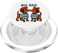 Oui Ner Perro Dachshunds En Boina Bow Dachshund Wiener Ween PopSockets PopGrip para MagSafe