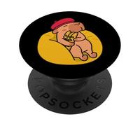 Oui Oui Capibara con Pan Baguette PopSockets PopGrip Adhesivo