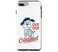 Oui Oui Croissant French Bulldog Beret Funny Carcasa para iPhone 7 Plus/8 Plus