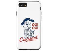 Oui Oui Croissant French Bulldog Beret Funny Carcasa para iPhone SE (2020) / 7 / 8