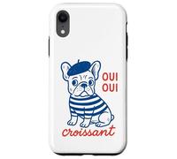 Oui Oui Croissant French Bulldog Beret Funny Carcasa para iPhone XR