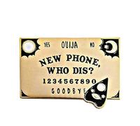 Ouija Board New Phone Who Dis? Divertido Halloween 1.1" Pin de solapa esmaltado, 1.1 Inches, Esmalte, Esmalte