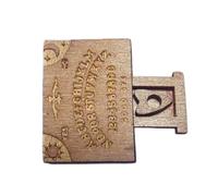 Ouija Board - Tabla de hablar espiritual de madera en miniatura con planchette, cajón decorativo para reuniones familiares, vacaciones, hogar, sala de estar, dormitorio
