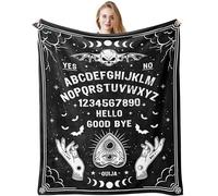 Ouija - Manta de mesa de 150 x 130 cm, regalos de cumpleaños góticos de bruja para mujeres/hombres, decoraciones de Navidad de Halloween, decoración de tablero de ouija de esqueleto gótico, regalos