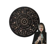 Ouija Spirit Board - Juego de adivinación mística para comunicación espiritual y estilo tarot | Tablero de madera, accesorio de planchette, diseño del , herramienta de juego paranormal, uso