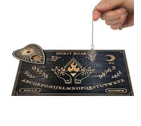 Ouija Spirit Board Wood | Toma de decisiones de mensajes de madera con planchette | Classic Spirit Board With Letters Números, Herramienta de péndulo para niños, niñas, amigos, idea de regalo para