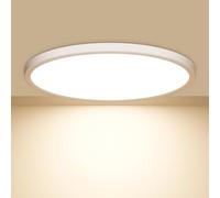 OUILA Ø22CM LED Plafon de Techo, 4000K Lámpara de Techo Moderna 1600LM Luz Blanco Plafones para Techo Downlight Led 18W para Baño Sótano, Guardarropa, Garaje, Entrada,Trastero
