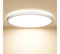 OUILA Ø22CM LED Plafon de Techo, 4000K Lámpara de Techo Moderna 1600LM Luz Blanco Plafones para Techo Downlight Led 18W para Baño Sótano, Guardarropa, Garaje, Entrada,Trastero