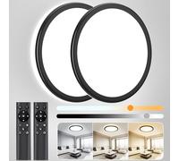 OUILA 24W Lampara Techo Regulable, Ø30CM Redondo Moderna Lámpara de Techo 3000K-6500K Lampara LED Techo con Mando a Distancia 2400LM Lamparas de Dormitorio de Techo Salon, Cocina, Baño, Pasillo, Sala