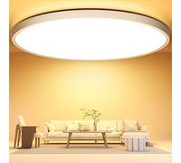 OUILA Lámpara de techo LED redonda plana - Ø40 cm 36 W 3600 LM 3000 K blanco cálido LED lámpara de techo salón 2,4 cm Utra fina lámpara LED techo para cocina, dormitorio, cuarto de baño, habitación