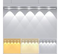 OUILA LED Armario con Sensor de Movimiento, 55CM Luces LED Cocina Bajo Mueble Sin Enchufe 2200mAh Lampara Bateria Recargable 3 Temperatura Color 3000K/4000K/6000K para Armario Cocina Entrada Decor