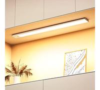 OUILA Luz de Armario con Sensor Movimiento 3000K Recargable Luz Nocturna, 41CM Regulable Lampara LED Adhesiva para Gabinete, Pasillo, Escalera, Sótano, Cocina, Garaje