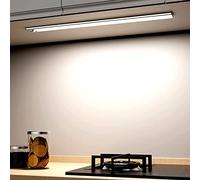 OUILA Luz de Armario con Sensor Movimiento 6500K Recargable Luz Nocturna, 41CM Regulable Lampara LED Adhesiva para Gabinete, Pasillo, Escalera, Sótano, Cocina, Garaje