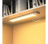 OUILA Luz LED Armario Magnética con Sensor Movimiento Luz Calida 3000K 36 LEDs 4 Modos Luz LED Adhesiva USB Recargable 1000mAh Luz Nocturna para Mesa de estudio, Escaleras, Cocina, Garaje-2 Piezas