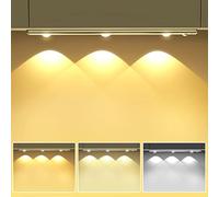 OUILA Luz LED Armario Sensor de Movimiento 30CM 3 Modos Luz Armario Magnética Luz LED Adhesiva 1000mAh Recargable Luz Nocturna para Cocina, Enfriador de vino, Escaparate
