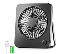 OUILA Mini ventilador usb portatil 3 en 1, con 2600mAh bateria recargable, silencioso potente 3 velocidades, pequeño para camping, escritorio, biblioteca, hogar, escuela y oficina