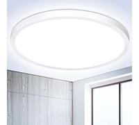OUILA Plafon LED Techo Redondo Lámpara de Techo Blanco Frio 6500K Ø22CM 18W 1800LM Luz de Techo Moderna Lamparas de Dormitorio de Techo Salon, Cocina, Baño, Pasillo, Sala