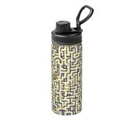 OUInbvv Labyrinth Treasure Map - Botella de agua deportiva portátil con tapa de bloqueo con bisagras a prueba de fugas, adecuada para exteriores, viajes e hidratación de campamento