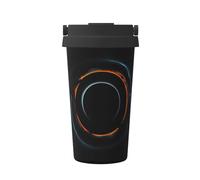 OUInbvv Mysterious Cosmic Black Holes - Taza de café portátil aislada con asa oculta, base antideslizante, diseño a prueba de fugas, adecuada para coche, oficina y uso doméstico