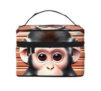 OUInbvv The Silent Monkey - Bolsa de cosméticos de viaje con organizador de múltiples bolsillos, funda de sarga de poliéster de gran capacidad para gimnasio, campamento y viajes de negocios