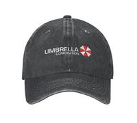 OUINCIIC Gorras de béisbol de Umbrella Corporation Horror Movie Vi para Amantes de los Zombis, de Mezclilla desgastada, lavadas, Sombreros Suaves sin Estructura