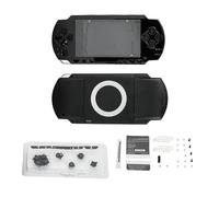 Ouitble 1000 Carcasa de Repuesto Cubierta Duradera de Carcasa Completa con Kit de Botones Diseño Antideslizante Protección a Prueba de Golpes para Consola 1000 Negro Azul Transpare (Negra)