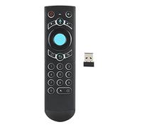 Ouitble 2.4G Wireless Air Fly Mouse Control de Voz IR Aprendizaje Teclado retroiluminado Control Remoto Diseño ergonómico para Smart TV PC Laptop Plástico ABS Negro