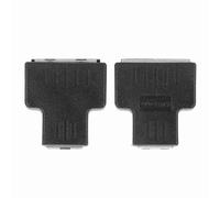 Ouitble 2PCS Adaptador Divisor de Cable Ethernet Conector Hembra RJ45 Extensor de Red LAN de 1 a 2 Puertos Compatible con enrutador Módem TV Computadora Plástico ABS Negro