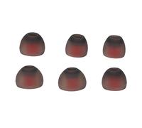 Ouitble 6pcs Silicone Eartips Gray Red Noise Reduction Comfortable Replacement Earplugs for Philips for Jaybird X4 X3 X2 X