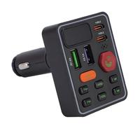 Ouitble Adaptador Bluetooth Auto DC12V-24V FM Transmisor Tipo C sistemi de Manos Libres de Cigarrillos con Pantalla LED 2 Puertos USB Mic Music Player