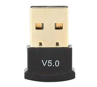 Ouitble Adaptador USB Bluetooth 5,0 Audio inalámbrico transmisión de Modo Dual de Baja energía para Ordenador TV portátil ABS Metal Negro 1 Uds