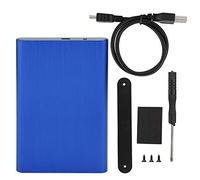 Ouitble Aleación de Aluminio Premium Caja SATA HDD SSD de 2,5 Pulgadas USB 2.0 Caja de Disco Duro a Prueba de Golpes Diseño sin Herramientas para computadora portátil PC Mac Negro (Azul)