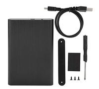 Ouitble Aleación de Aluminio Premium Caja SATA HDD SSD de 2,5 Pulgadas USB 2.0 Caja de Disco Duro a Prueba de Golpes Diseño sin Herramientas para computadora portátil PC Mac Negro (Negra)