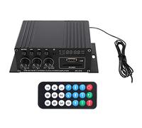 Ouitble Amplificador de Potencia HiFi Aleación de Aluminio Multifuncional Home Theatre Audio Boost con Control Remoto para de Entretenimiento en el hogar Fuente de alimenta