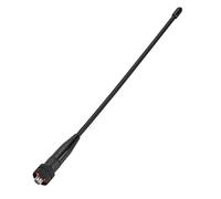 Ouitble Antena Walkie Talkie de Doble Banda UV SMA Hembra Suave Flexible Antena de Radio de Alta Ganancia para Linton Puxing Negro 21cm