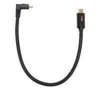 Ouitble Cable USB C a USB C de 30 Cm, 240 W, USB 4 Tipo C, Carga Rápida en ángulo Recto, Transferencia de Datos de 40 Gbps, Cable thunderbolts 4 en ángulo Recto para 15 Pro