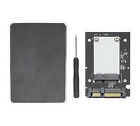 Ouitble Caja MSATA a SATA SSD Diseño de Herramienta Plug and Play de aleación de Aluminio Caja adaptadora de Disco Duro Externo ultradelgada para operativo MSATA SSD Linux de