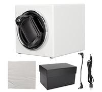 Ouitble Enrollador de Reloj Individual Caja de Almacenamiento de Reloj Automática Silenciosa con Luz Ambiental Azul Alta Compatibilidad para Uso Diario en el Hogar de Oficina Mader