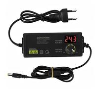 Ouitble Fuente de Alimentación Regulable 1.7A 60W 3-36V Adaptador de Corriente Ajustable Universal 100 V-240 V AC con Pantalla LED para Monitor LCD Barra Luminosa LED Motor Router