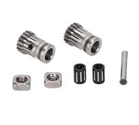 Ouitble Kit de Rueda de extrusión Engranaje Impulsor de extrusora de Acero endurecido Accesorios de Impresora 3D duraderos de Alta nitidez para Prusa I3 7 Piezas pequeñas