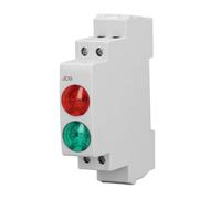 Ouitble Luz Indicadora Modular JD9 Luz Indicadora de Riel DIN AC DC Luces Rojas/verdes PC 20 MA para Indicar Señal de Telecomunicaciones, Electricidad, etc.