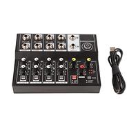 Ouitble Mezclador de audio de 8 canales Mezclador de sonido estéreo portátil profesional con efecto de reverberación para estudio Podcasting Actuación en Material de hierro 75