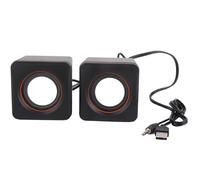 Ouitble Mini Cube USB Estéreo Jack de 3,5 mm Altavoz con Cable Portátil Compacto de Escritorio Computadora portátil PC Altavoz de computadora de Sonido ultraportátil de plá (binaural)