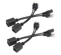 Ouitble PoE Splitter Potencia a Través de Ethernet 2 Pares de 12 V Potencia Pasiva sobre el Adaptador de Divisor de Ethernet IEEE 802.3AF 10/100Mbps para la Cámara de Red