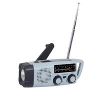 Ouitble Radio Solar de Emergencia FM/Am Radio de Manivela con 2000mAh Powerbank Linterna LED Conector de Auriculares para Hogar Camping