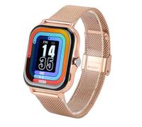 Ouitble Reloj Deportivo Inteligente Pantalla táctil Completa de 1,69 Pulgadas 12 Modos Deportivos IP68 Reloj Deportivo Resistente al Agua para Nadar, Correr, Andar en Bicicleta, ho (Oro)