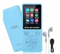 Ouitble Reproductor MP3/reproductor MP4 64GB Bluetooth 5.0 HiFi MP3 Music Player, Pantalla LCD de 1.8 Pulgadas con Altavoz de Videos Electrónicos de Videos Electrónicos de Libros (Azul)